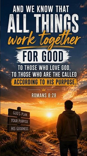 ✟ Romans 8:28 | All Things Work Together for Good #dailybibleverse #godslove #bibleverse #godsword