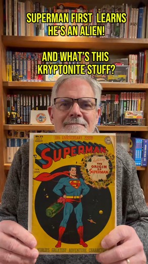 Superman's first and later detailed origin, and the "Super-Revelation" that he's from another planet, something he never knew until this story. Superman also first encounters Kryptonite (in the comic books) in this story. | The Golden Age of Comic Books