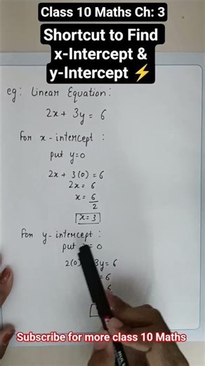 Shortcut to Find x-Intercept & y-Intercept ⚡