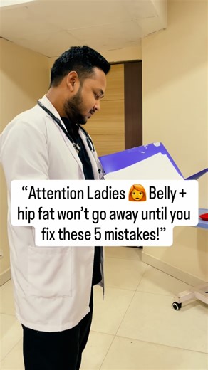 DrJubair Ahmed on Instagram: "Struggling with stubborn fat around your hips and thighs? The real reason may not just be calories – it’s hormonal imbalance. Specifically, too much estrogen and not enough progesterone (also called estrogen dominance). This imbalance makes your body store fat in the lower body. Here are 5 evidence-based fixes ⬇️ 1️⃣ Balance Estrogen with Nutrition – Add leafy greens & cruciferous veggies (palak, methi, broccoli, cauliflower, cabbage). – These support estrogen metab