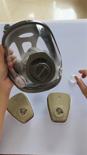 Vollgesichtsmaske Atemschutzmaske,mit Filter Objektivschutz,Lackiermaske zum Farbsprühen, OrganischeDampf,Staub,Lackiermaske für Farbspritz, Graffit,Epoxidharz, Schleifen,Schneiden und Schweißen