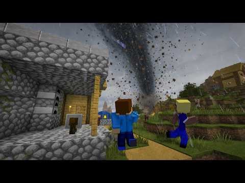 Minecraft, but a TORNADO spawns when you take damage