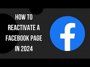 How to Reactivate a Facebook Page in 2024
