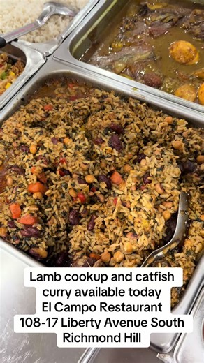 Saturday 1/31 menu Lamb cookup, catfish curry etc 🍽️ El Campo Restaurant – Bar & Grill Serving the best of Spanish, American, and Guyanese cuisine all under one roof! 📍 108-17 Liberty Avenue, Richmond Hill, Queens 📞 718-880-1009 🕕 Open Daily: 6 AM – 8 PM All Guyanese/West Indian meats are Halal 🚗 Delivery available on DoorDash Come for the flavor, stay for the vibes! 🇬🇾🇺🇸🇪🇸