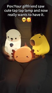 4.8K views · 10K reactions |  Give Her the Perfect Gift for a Good Night's Sleep!  Cute Axolotl/Capybara/Sea Otter Tap Tap Lights - Buy 2, free shipping + 10% off!殺 | Huggwaii Night Light | Facebook