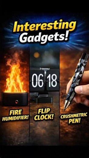 Fire Humidifier, Flip Clock & Shape-Shifting Pen #shorts