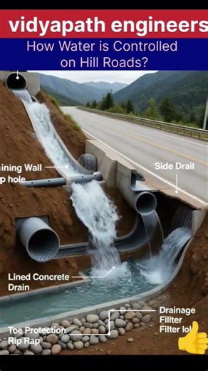 How Water is Controlled on Hill Roads? #vidyapathengineers