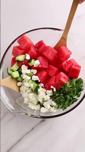 Watermelon and Feta Salad #allthingsmamma #salad