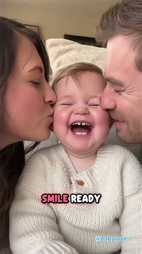 Double Smooch! Baby’s Face Squirms With Giggles 🥰