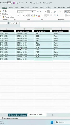 Automate Delivery Notes using Simple Excel #excel #businesstipsforsmallbusinessowners