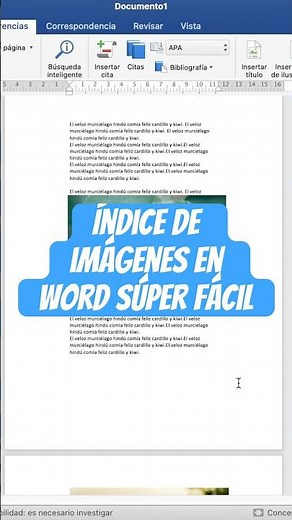 Word: Cómo Hacer un Índice de Imágenes