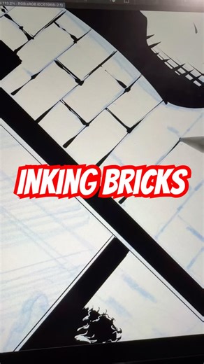 How to Ink bricks for comic book artwork 😎 #comicartwork #art #inking #comicart #comicartist