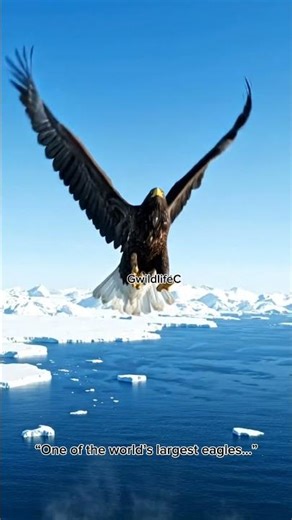 “The frozen king prepares for flight…” #StellersSeaEagle #Wildlife #Nature