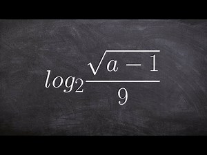 How to use the properties of logs to expand an expression