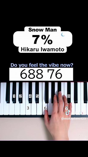 7%/Hikaru Iwamoto #pianotutorial #ピアノ初心者 #pianolesson #easypiano #snowman #スノーマン #岩本照 #7パーセント #hikaruiwamoto