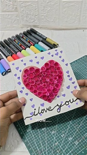 DIY Cute Card ideas 💞#diy #craft #shrecrafts#shorts #shortsfeed#papercraft #love #papercraft #fyp