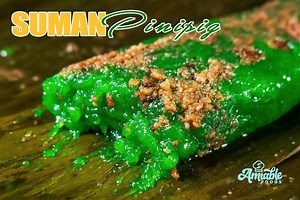 84K views · 70 reactions | Suman Pinipig with latik is a delicious dessert or snack made from coconut milk and pinipig (pounded rice flakes). A Filipino delicacy that is so easy to make and and truly yummy! Printable recipe: https://amiablefoods.com/suman-pinipig/ | aMIAble foods | Facebook
