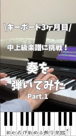 キーボード初心者が3ヶ月練習した成果①（奏弾いてみた） #ピアノ#キーボード #piano