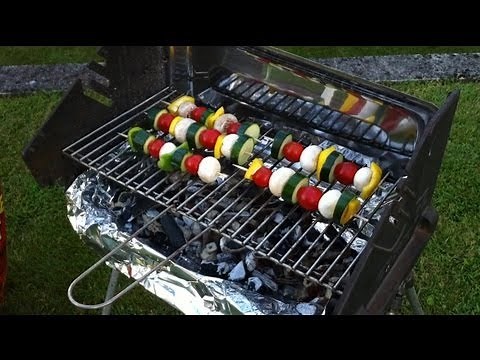 Gemüsespieße grillen - vegetarisch grillen