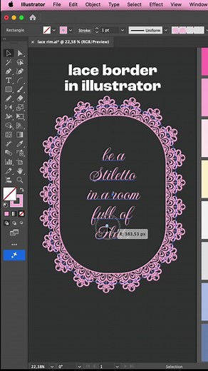 You just have to make half a lace piece by hand in illustrator to get a fully custom vector lace border 🥰 The printer I’m using is the @xTool Official US Apparel Printer that I was gifted a few months ago, and I not only create actual products, but I just love being able to create little custom gifts for friends and family 😍 PS. Use my code FILMANNIE to get a free roll of DTF film when you order any xTool Apparel Printer bundle on their website 😘 #graphicdesign #xToolapparelprinter #dtfprinte