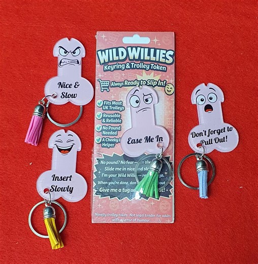 Wild Willies Shopping Trolley Token Keyring – Cheeky Novelty Cart Coin With Tassel - Etsy