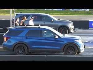 Durango Hellcat losing to Ford Explorer ST ?! - drag racing