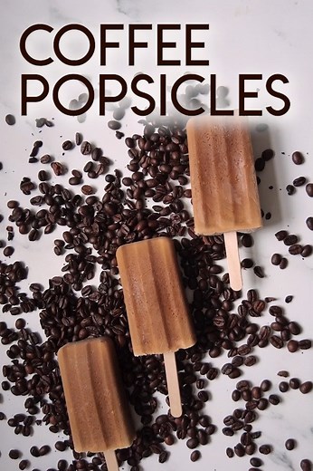 It's so easy to make coffee popsicles! These are creamy, sweet, and amazingly refreshing. The perfect summer afternoon pick-me-up treat. #popsicle #coffeelovers #coffeepopsicle #coffeetime | Tikkido
