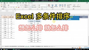 Excel技巧: 多条件排序，想怎么排就怎么排