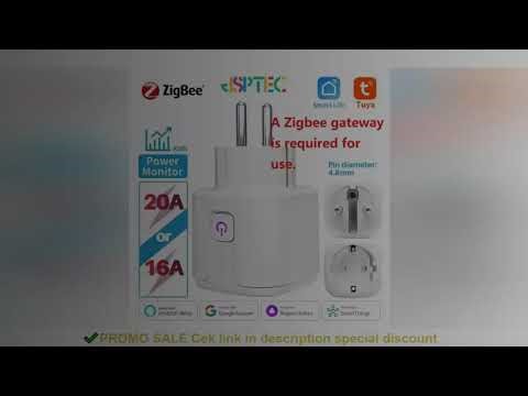 tuya Zigbee Smart Plug 20A EU Smart Socket With Power Monitoring Timing Function Voice Control Via A
