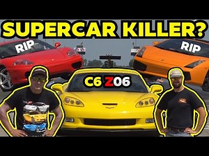DRAG RACE! 721 HORSEPOWER Corvette Z06 vs FERRARI 360 vs LAMBORGHINI Gallardo