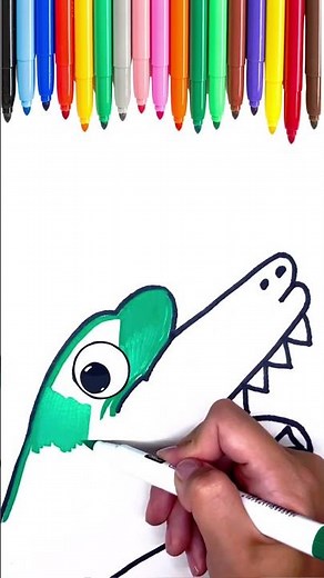 Easy Drawing a Crocodile Step By Step | BittyBrush For Kids