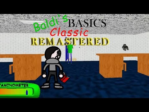 Running from Baldi in Baldi's Basics classic remastered!