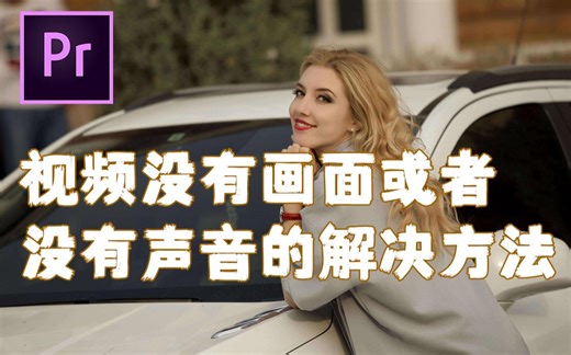 解决Pr软件导入轨道后视频没有画面或没有声音问题