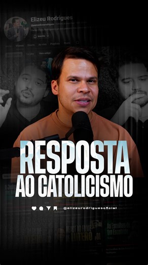 Elizeu Rodrigues on Instagram: "✅VÍDEO COMETO NO CANAL. Educadamente um católico me reagiu, não menos educado, porém biblicamente, reagi a sua reação. Conheçam meu editor 👉 @lc_frames Sigam meu designer @agenciatozzo"