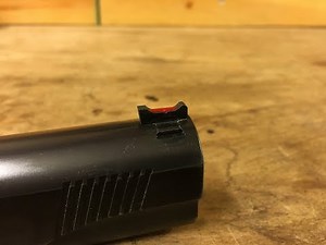 Dovetail front sight replacement - install fiber optic front sight
