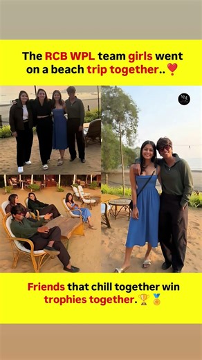Players from the Royal Challengers Bangalore Women were spotted enjoying a beach trip together 🏅🏆