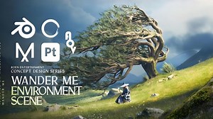 SpeedTree&Blender中创建风影响树木并添加风效动画