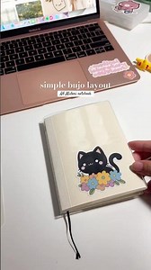 simple bullet journal layout for a small notebook 💖 A6 Midori dotted #bujo #bulletjournal