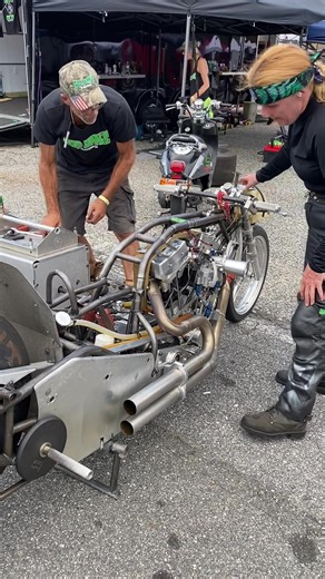 214K views · 1.4K reactions | This fearless female Nitro Harley racer tests out her Pro Fuel Harley | CycleDrag | Facebook