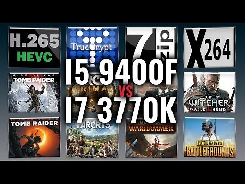 Intel i5 9400F vs i7 3770K Benchmarks | Test Review | Comparison | Gaming | 13 Tests