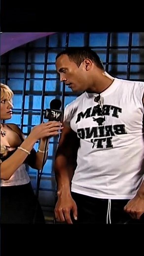 25 years ago 🐂 The Rock flirts with Lilian Garcia - 9/2001