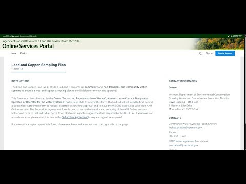 How to Fill Out the Lead and Copper Sampling Plan ANR Online Form