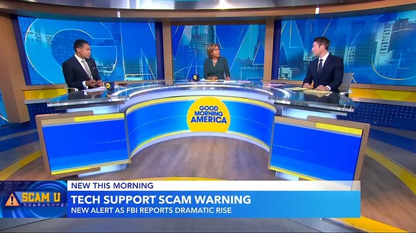 The FBI issues warnings after a dramatic rise in tech support scams. https://gma.abc/3VCS9IT | Good Morning America