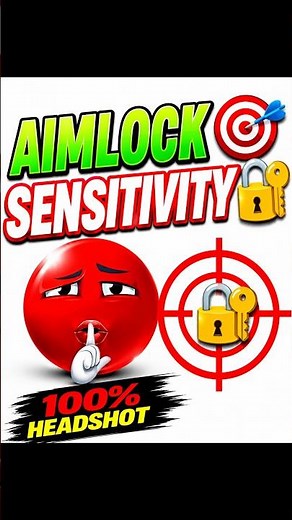AIM LOCK Sensitivity 🔒 | 100% Headshot Settings 🎯