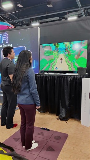 🎮 The GAMR Play Pad Turns Temple Run Into a Workout! 🕺 | CES 2026 Tech Drop #shorts #gaming