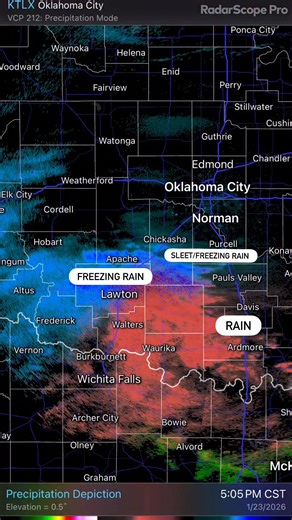 Roads are getting icy in SW OK. Emergency management reports that the roads are getting slick in Lawton. 5:50PM Fri KFOR-TV | Emily Sutton