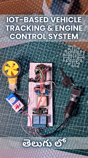 Vehicle Tracking & Remote Engine ON/OFF System | ESP8266 Project #telugu #teluguexperiments #viral