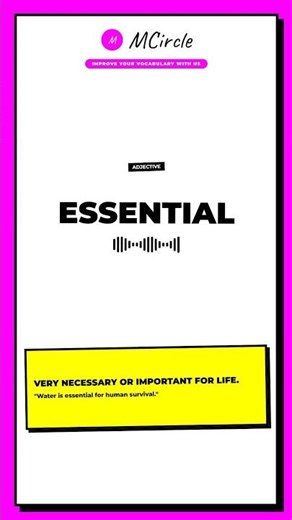 Learn English: What is Essential? | Vocabulary Shorts