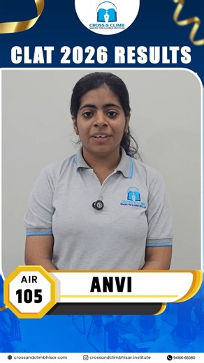CLAT 2026 Topper Interview | ANVI Secures AIR 105 🎯 | Strategy, Study Plan & Tips