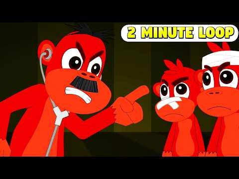 🐒Five Little Monkeys REMIX [3 MIN LOOP] 🎧 Fun Sound Effects & Beat Mix | Kids Songs & Nursery Rhymes